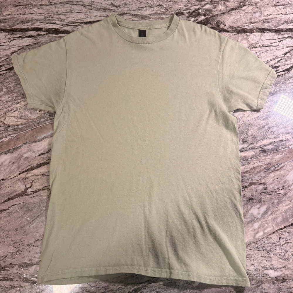 Plain Men's T-Short Shirt Sleeve Tee - GREEN - MEDIUM